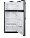 Summit Appliance BKRF21B 30" Wide 21 Cu.Ft. Break Room Refrigerator-Freezer in Black with NIST Calibrated Alarm/Thermometers, Reversible Doors, Adjustable Shelves, Adjustable Thermostat