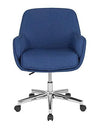 Flash Furniture Blue Fabric Mid-Back Chair