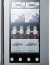 Summit Appliance CL181WBVCSS 18" Wide Built-in Beverage Center with Seamless Stainless Steel Trimmed Glass Door and Stainless Steel Wrapped Cabinet, Digital Thermostat, Automatic Defrost