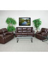Flash Furniture Harmony Series Brown LeatherSoft Reclining Sofa Set