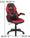Flash Furniture Black Gaming Desk and Red/Black Racing Chair Set with Cup Holder, Headphone Hook, and Monitor/Smartphone Stand