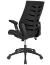 Flash Furniture High Back Black LeatherSoft Executive Swivel Office Chair with Molded Foam Seat and Adjustable Arms
