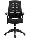 Flash Furniture High Back Designer Black Mesh Executive Swivel Ergonomic Office Chair with Height Adjustable Flip-Up Arms