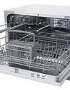 SPT SD-2213S ENERGY STAR Compact Countertop Dishwasher - Portable Dishwasher with Stainless Steel Interior and 6 Place Settings Rack Silverware Basket for Apartment Office And Home Kitchen, Silver