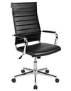 Flash Furniture High Back Black LeatherSoft Contemporary Ribbed Executive Swivel Office Chair