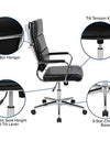 Flash Furniture High Back Black LeatherSoft Contemporary Panel Executive Swivel Office Chair