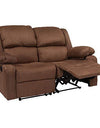 Flash Furniture Harmony Series Chocolate Brown Microfiber Loveseat with Two Built-In Recliners