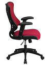 Flash Furniture High Back Designer Burgundy Mesh Executive Swivel Ergonomic Office Chair with Adjustable Arms