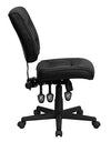 Flash Furniture Mid-Back Black LeatherSoft Multifunction Swivel Ergonomic Task Office Chair