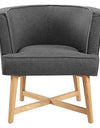 Modway Anders Upholstered Fabric Accent Chair, Gray