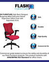 Flash Furniture High Back Designer Burgundy Mesh Executive Swivel Ergonomic Office Chair with Adjustable Arms