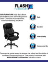 Flash Furniture High Back Black LeatherSoft Executive Swivel Ergonomic Office Chair with Plush Headrest, Extensive Padding and Arms