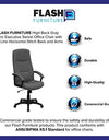 Flash Furniture High Back Gray Fabric Executive Swivel Office Chair with Two Line Horizontal Stitch Back and Arms
