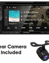 Kenwood DDX26BT+XCTM380 Audio 6.2” Double Din Bluetooth WVGA Touch Screen DVD Receiver w/HD Rear View Camera