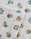 True North by Sleep Philosophy Cozy Flannel Warm 100% Cotton Sheet - Novelty Print Animals Stars Cute Ultra Soft Cold Weather Bedding Set, Queen, Sand Owls 4 Piece