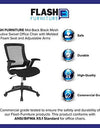 Flash Furniture Mid-Back Black Mesh Executive Swivel Office Chair with Molded Foam Seat and Adjustable Arms