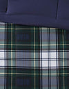 Madison Park Essentials Parkston Plaid Comforter, Matching Sham, 3M Scotchguard Stain Release Cover, Hypoallergenic All Season Bedding-Set, Full/Queen, Navy, 3 Piece