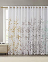 Madison Park Cecily Semi Sheer SINGLE Panel Window Curtain Burnout Botanical Print Easy To Hang, Fits up to 1.25" Diameter Rod, 50x84", Yellow