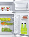 Sunpentown RF-314W 3.1 cu.ft. Double Door Refrigerator with Energy Star-White, Gray