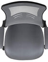 Flash Furniture Mid-Back Dark Gray Mesh Swivel Ergonomic Task Office Chair with Flip-Up Arms