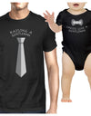 Raising A Gentleman Ladies Love A Gentleman Dad and Baby Matching Black Shirts