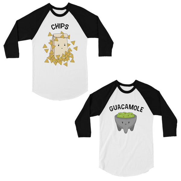 Chips & Guacamole Matching Baseball Shirts Funny Couples Gifts