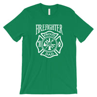 Firefighter Dad Mens Strong-Willed Great Father's Day Shirt Gift