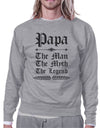 Vintage Gothic Papa Mens/Unisex Fleece Sweatshirt For Fathers Day