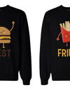 Burger and Fries BFF Sweatshirts Best Friend Matching Pullover Fleece