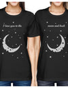 Moon And Back BFF Matching Shirts Womens Black Gift For Friends