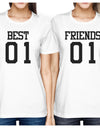 Best01 Friends01 BFF Matching White T-Shirts