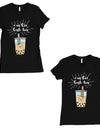 Boba Milk Best-Tea BFF Matching Shirts Womens Black T-Shirt