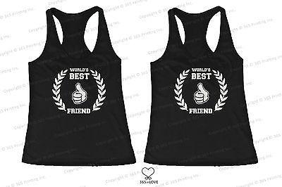 BFF Tank Tops World's Best Friend Matching Shirts for Best Friends