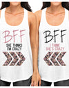 BFF Floral Crazy Best Friend Gift Shirts Womens Funny BFF Shirts