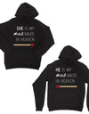 Match Made In Heaven Black Matching Couple Hoodies Christmas Gifts