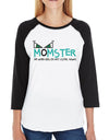 Momster Kids Don't Listen Womens Black And White BaseBall Shirt
