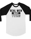 Real Men Make Twins Mens Baseball Shirt