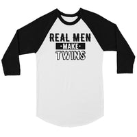 Real Men Make Twins Mens Baseball Shirt