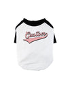 Pink College Swoosh Pets Personalized Baseball Shirt for Small Dog