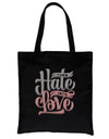 Hate Turn Love Canvas Shoulder Bag