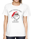 Realistic Santa White Women's T-shirt Christmas Gift Funny Shirt