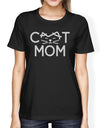 Cat Mom Womens Black Short Sleeve T Shirt Cute Design For Cat Moms