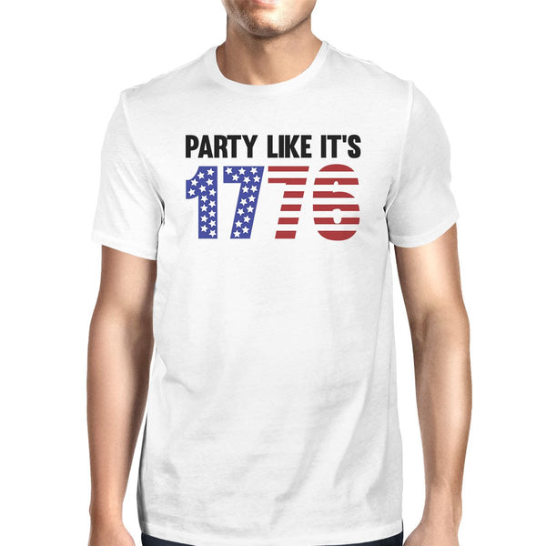 Party Like It's 1776 Mens Funny Design Graphic Tee For 4th of July