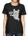 Boo French Bulldog Ghost Womens Black Shirt