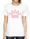 Won The Battle Queen Breast Cancer Awareness Womens White Shirt