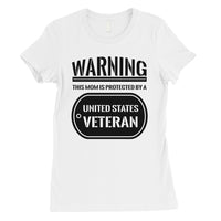 Mom Protected By Veteran Womens T-Shirt Proud Army Mom Gift Shirt