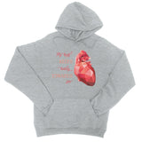 Geometric Heart Beating Unisex Pullover Hoodie For Anniversary Gift