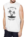 It's Summer Time Beach Party Mens White Muscle Top