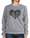 Skeleton Heart Grey SweatShirt