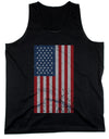 Distressed American Flag Black Men's Tank Tops for Independence Day